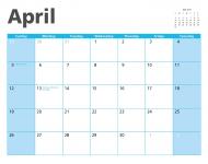 April 2015 Calendar Page