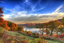 Beautiful Autumn River Valley