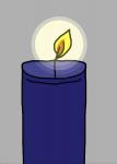 Blue Candle Illustration