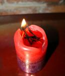 Candle And Matches Burning