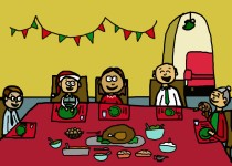 Christmas Dinner Illustration