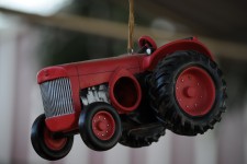 Close-up Red Toy Tractor