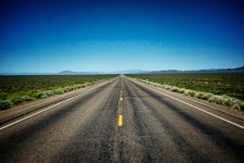 Empty Road In American West