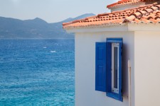 Greek Building And Sea
