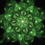 Green Abstract Flower