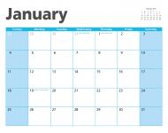 January 2015 Calendar Page