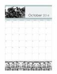 October 2014 Skeleton Calendar