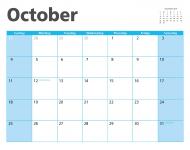 October 2015 Calendar Page