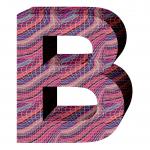 Pink Texture Letter B