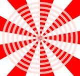 Red And White Fan Pattern