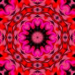 Red, Pink, And Black Kaleidoscope