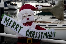 Santa Decoration In Harbor