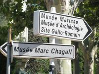 Signs To Museums, Nice, France