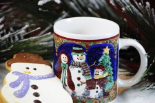 Snowman Cookie And Coffee Mug
