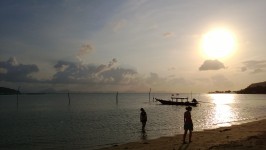 Sunset Silhouette Thailand Beach