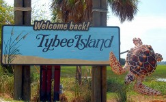 Tybee Island, Georgia Welcome Sign