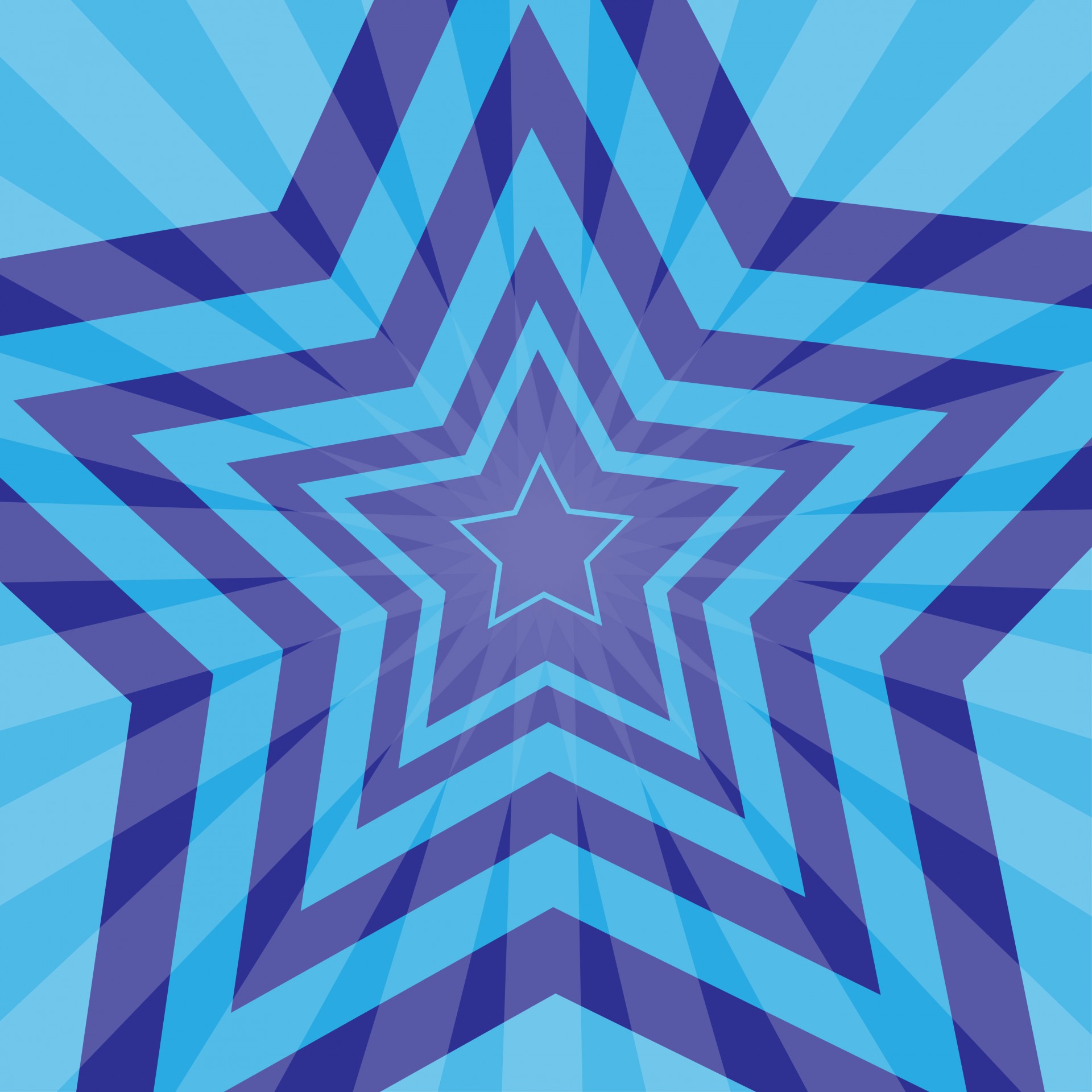 Blue abstract star burst background