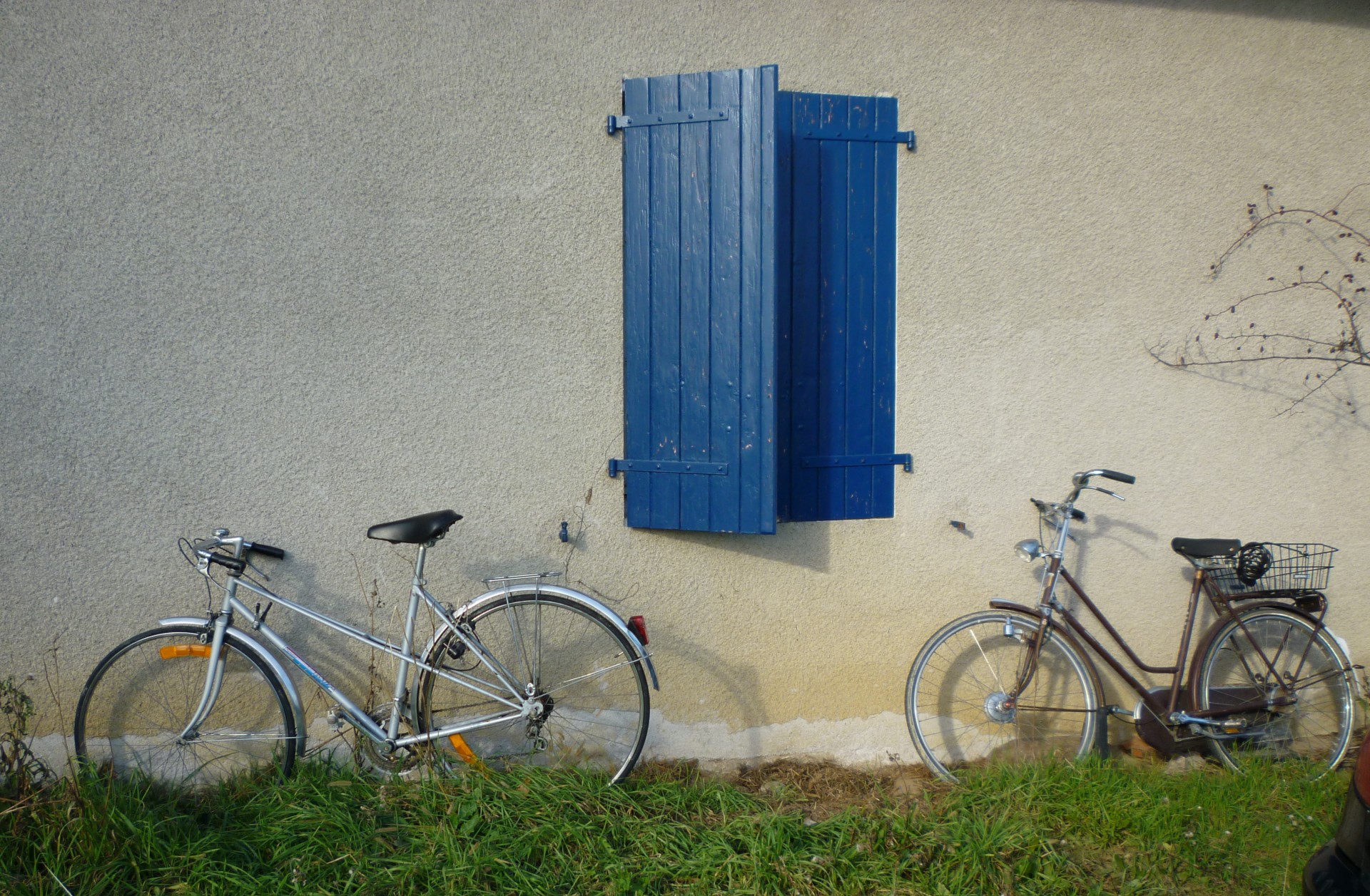 Bicycles Against A Wall