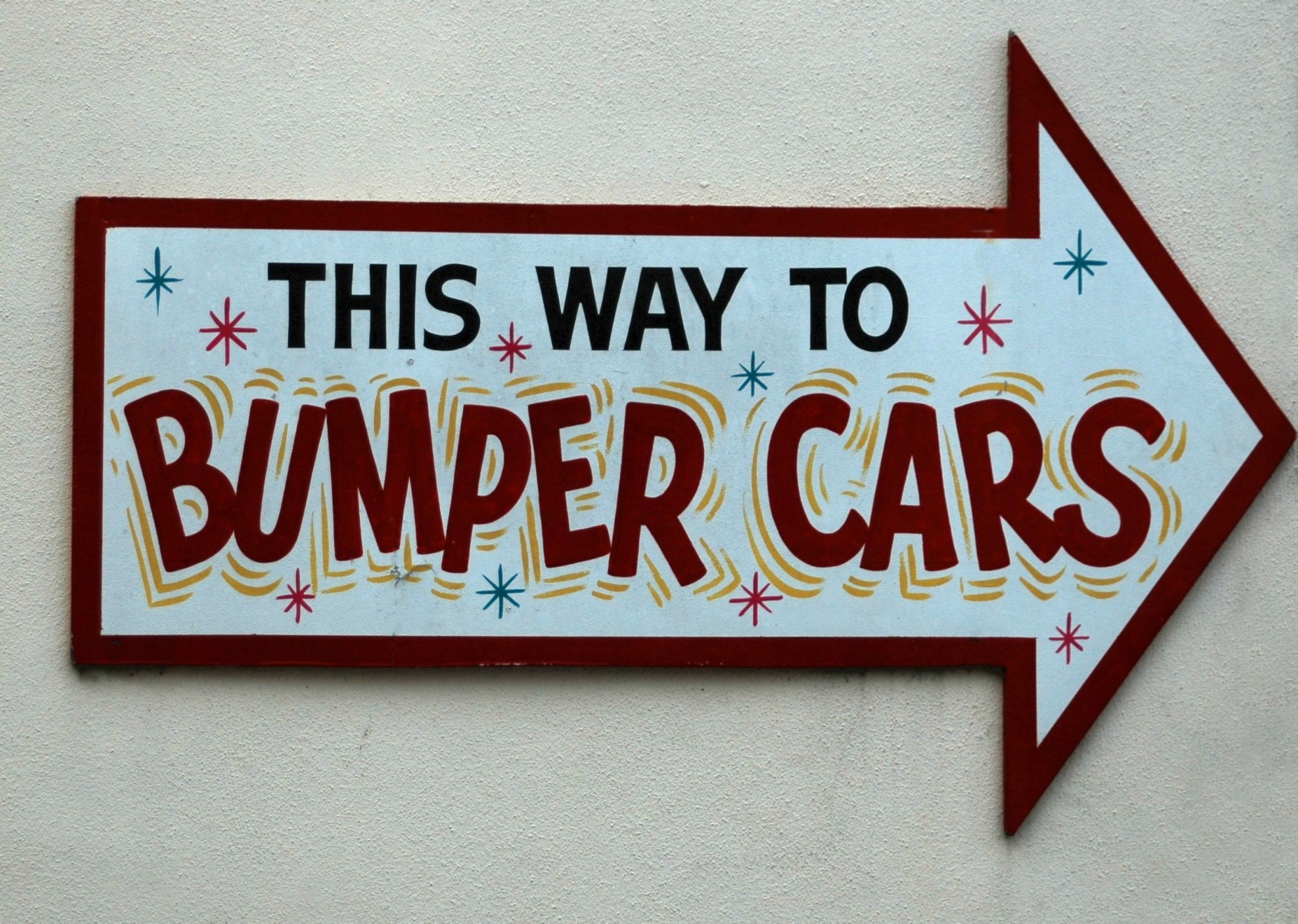 Bumper Car Sign