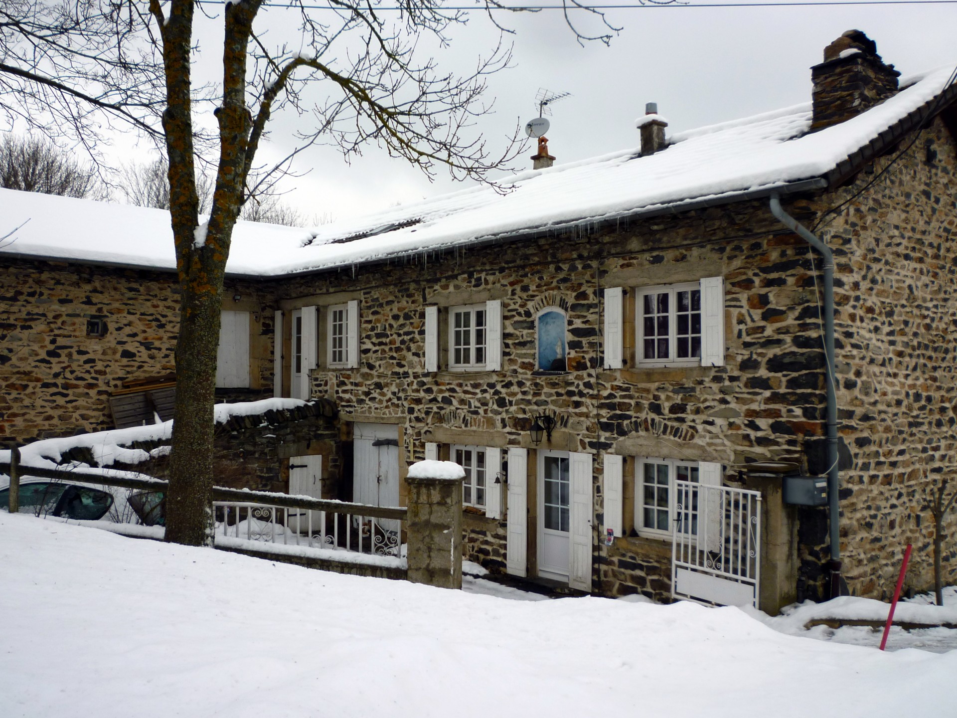 French House In Winter