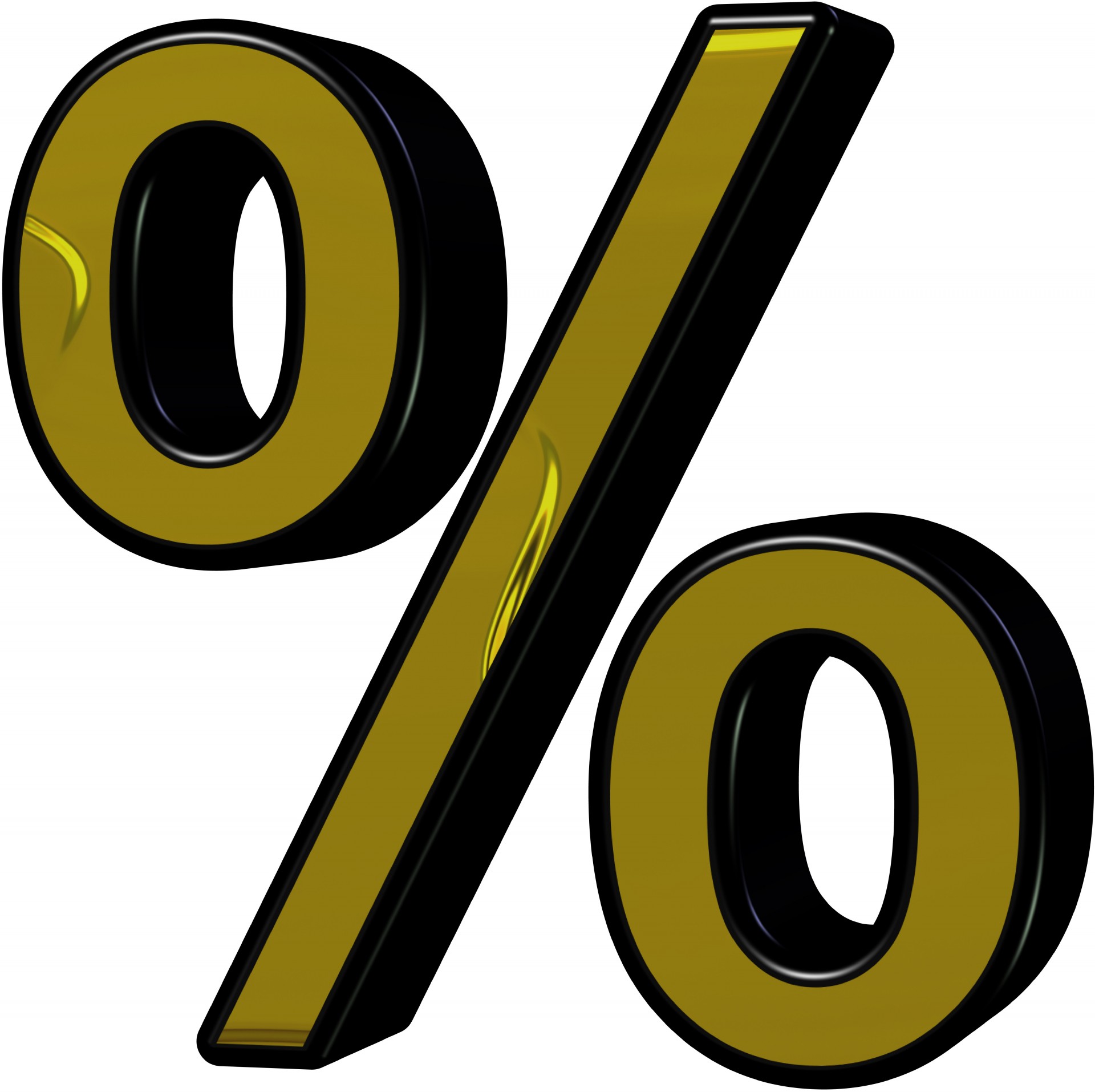 Gold Percentage Sign