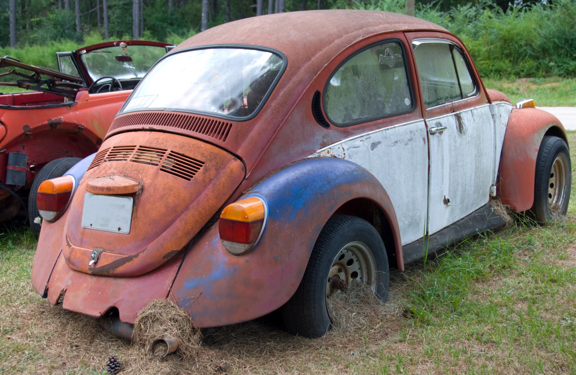 Old rustic Volkswagen junked