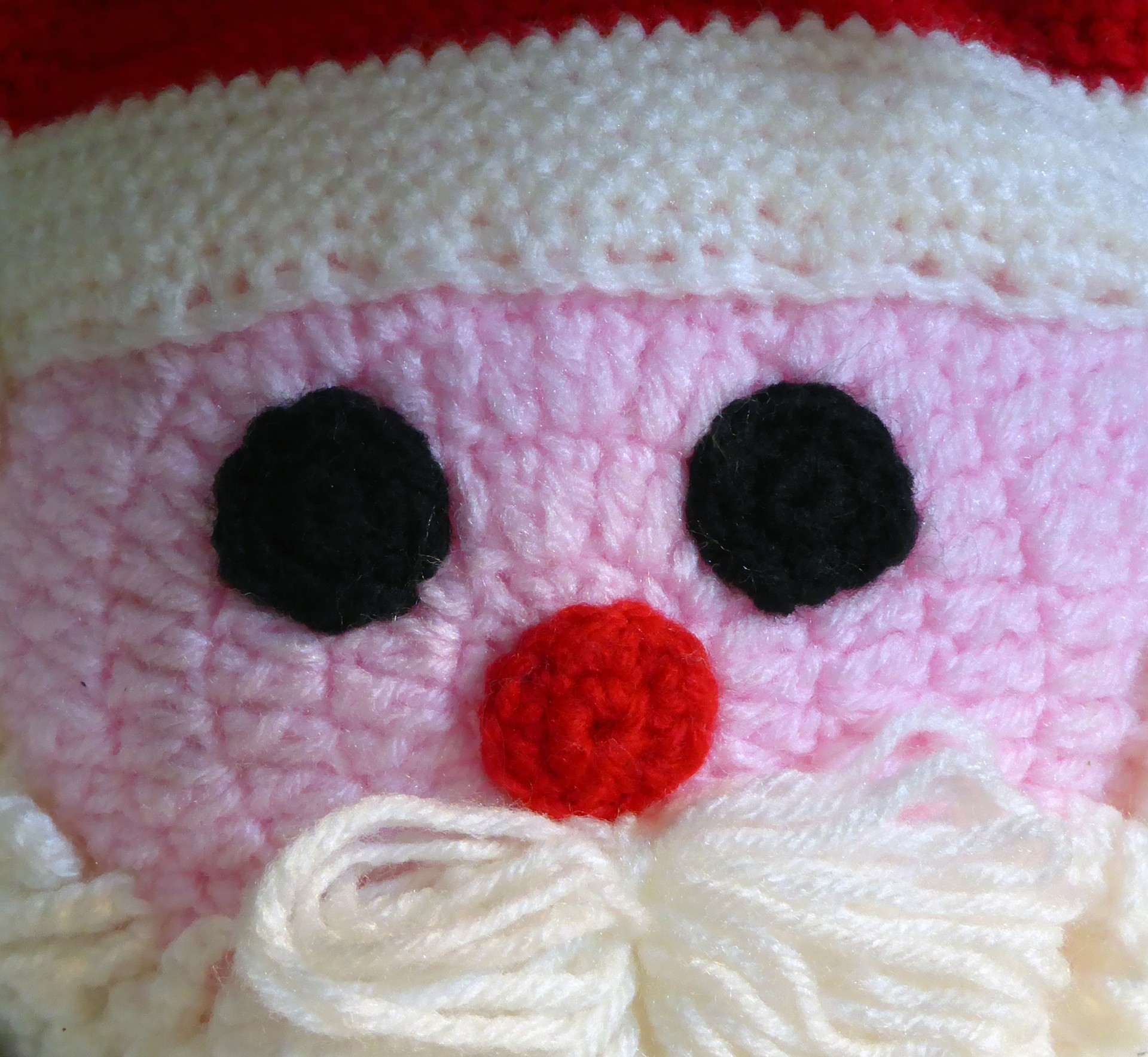 Knitted Santa Face Background