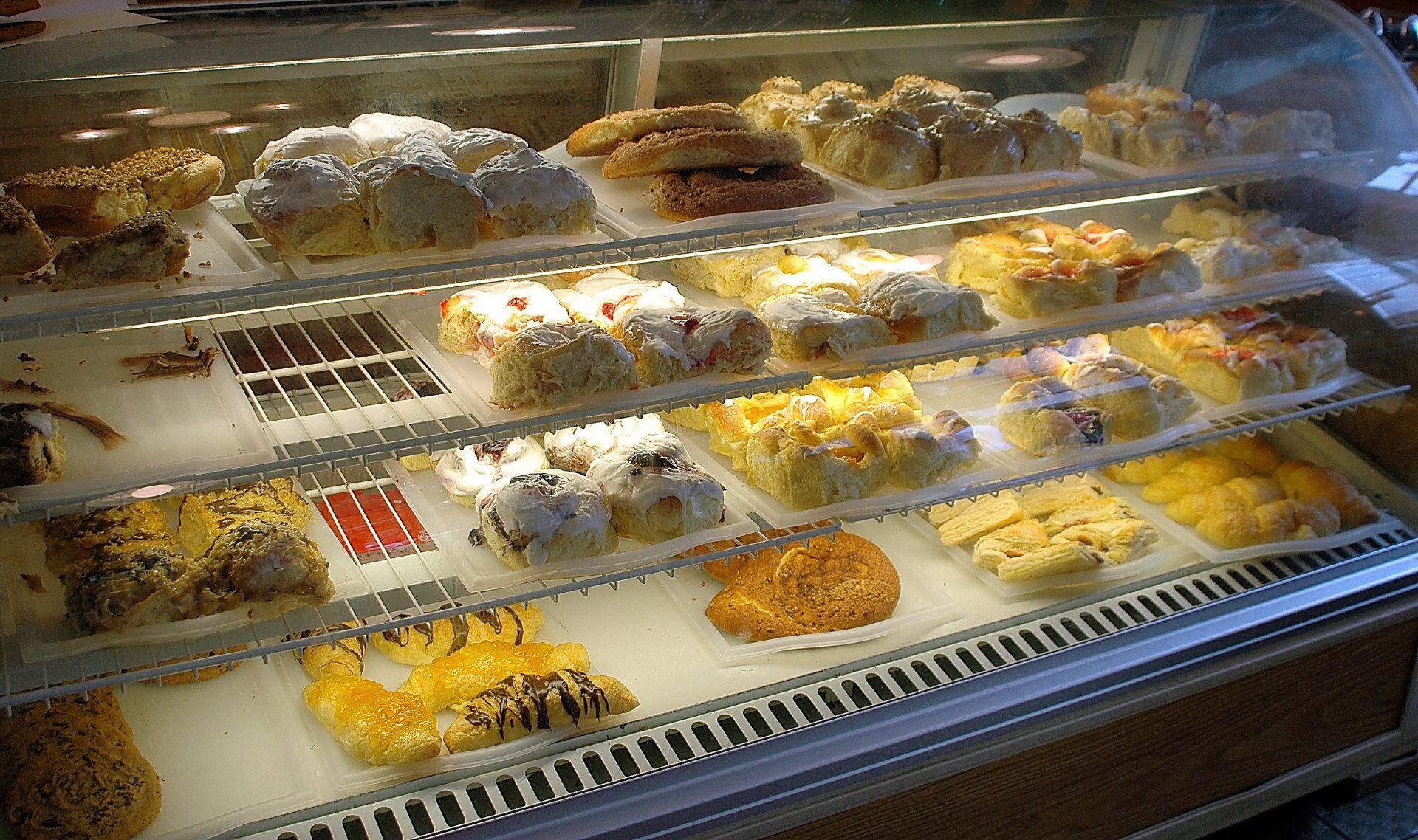 Pastries for sale at bakery