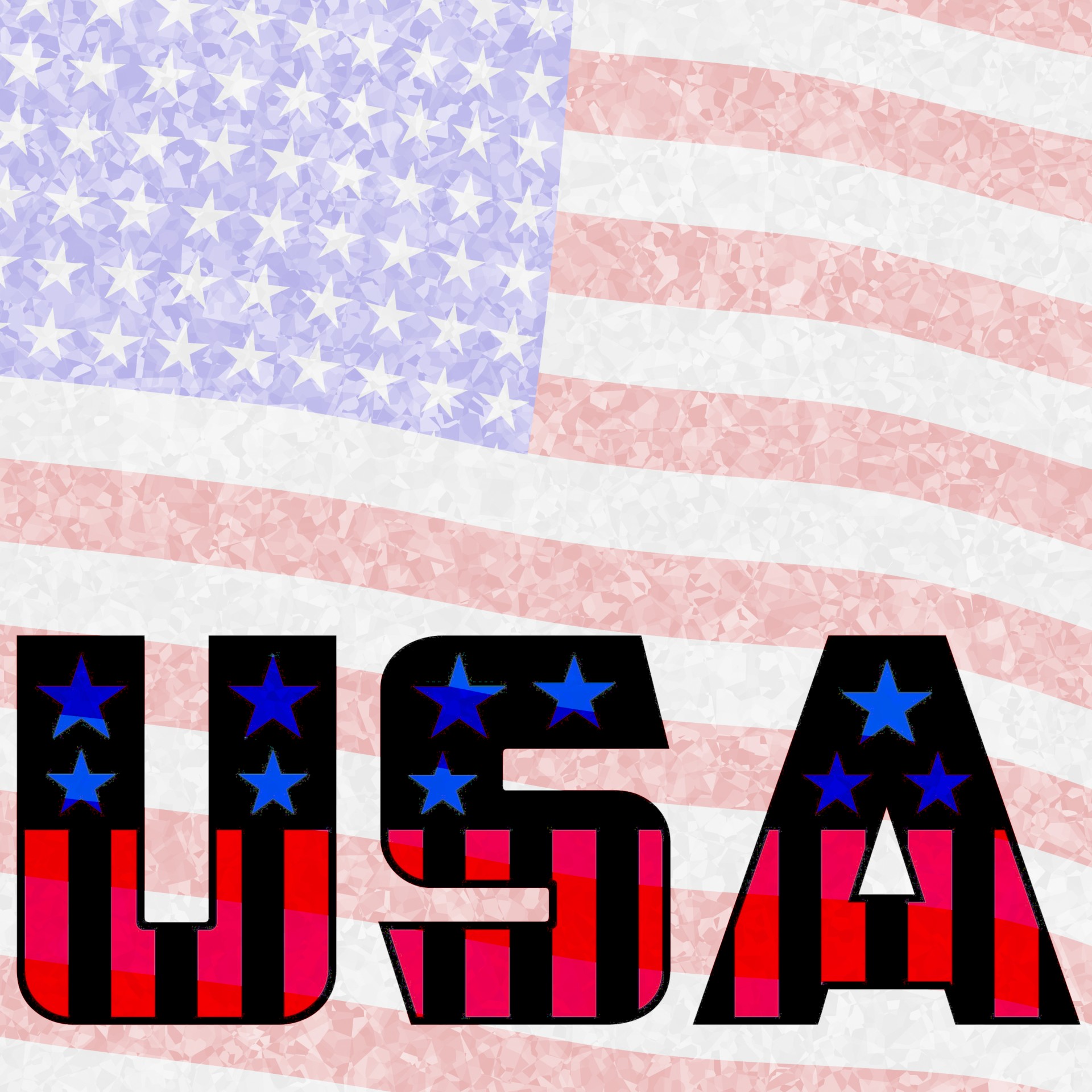 United States flag with usa text