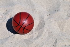 Basketball In A Sand Box