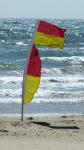 Beach Flags Blowing In Wind