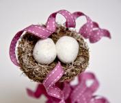 Birds Nest And Pink Ribbon
