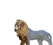 Digital Lion Drawing