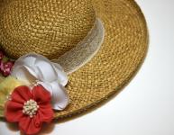 Flowers On A Straw Hat