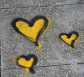 Hearts On A Sidewalk