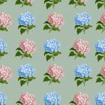 Hydrangea Flowers Vintage Pattern