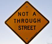 Not A Through Street Sign