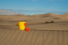 Plastic Bucket In Sand