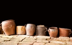 Row Of Old Pots