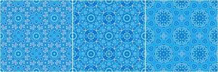 Seamless Patterns In Blue