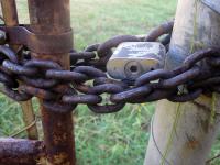 Secured With Lock And Chain
