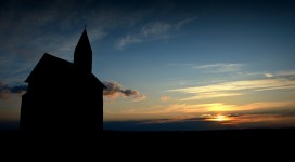 Silhouette Of The Church