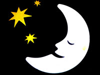 Sleepy Moon And Stars