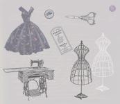Vintage Dressmaking Background