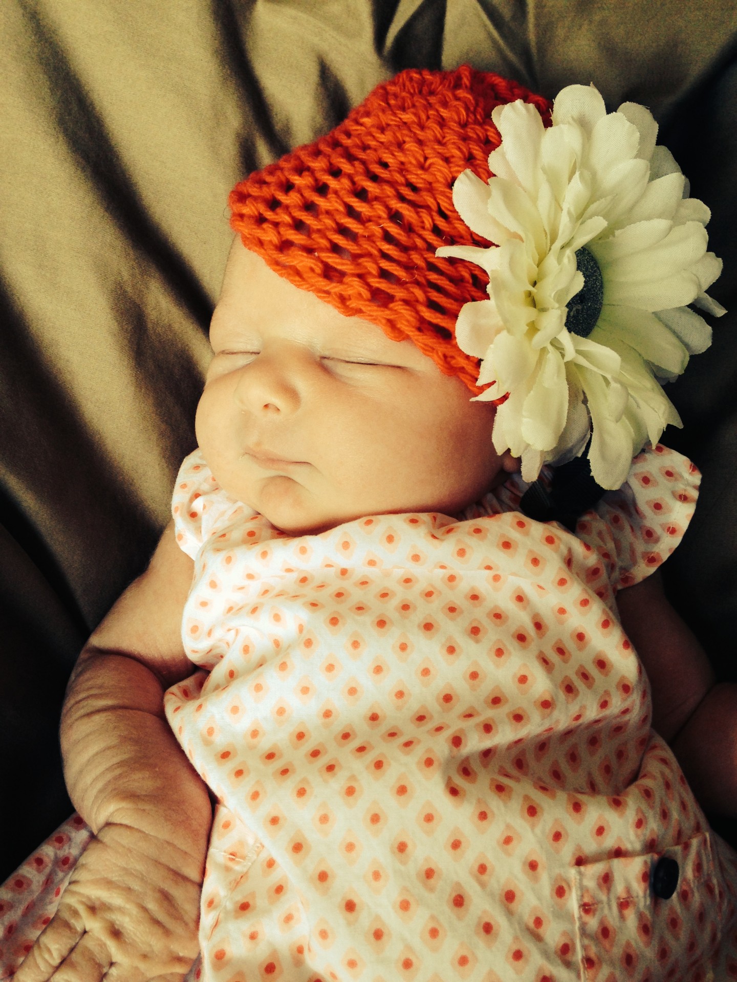 Baby With Flower Hat