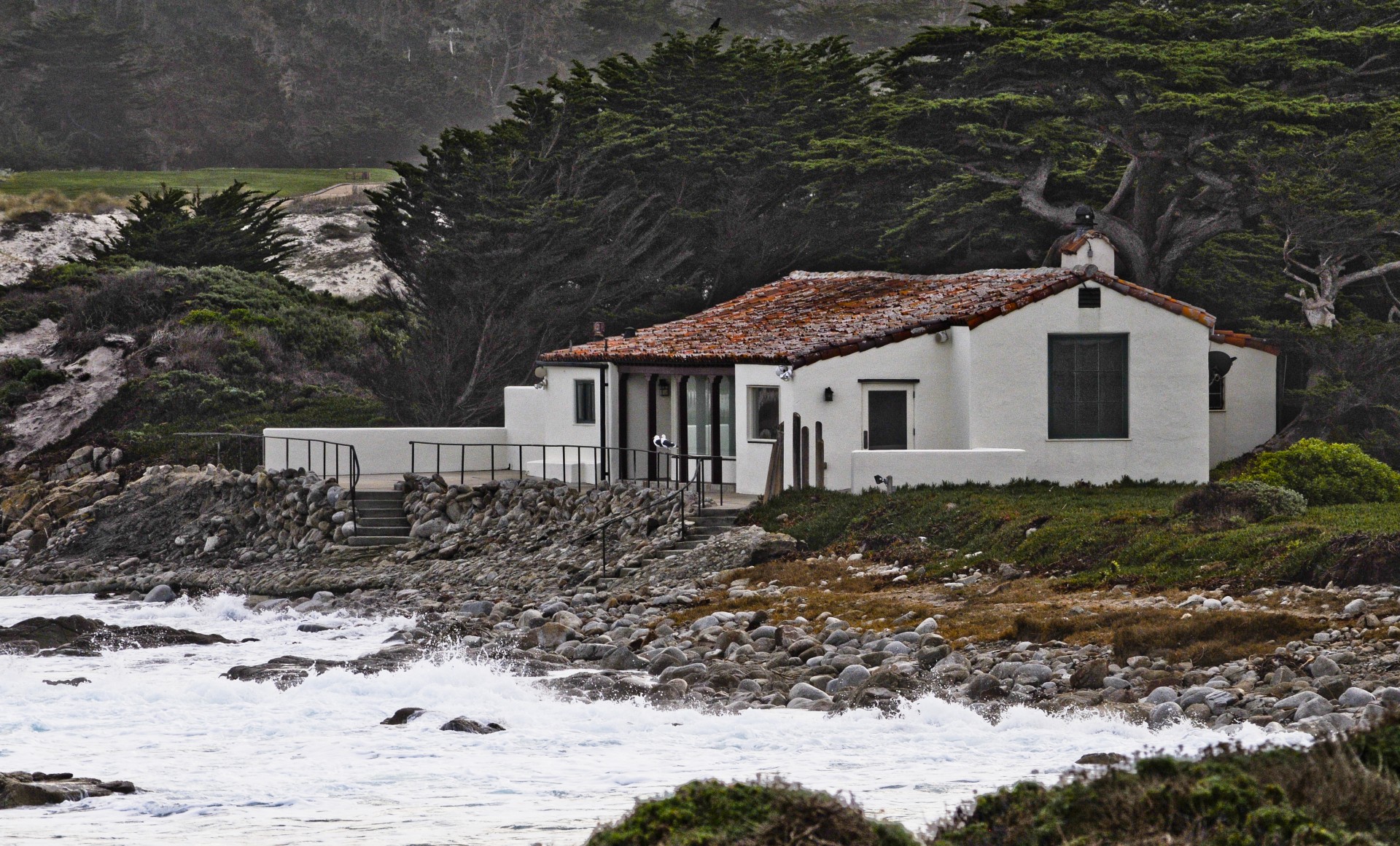 Home on the shore of the 17 Mile Drive, Monterey Peninsula, California