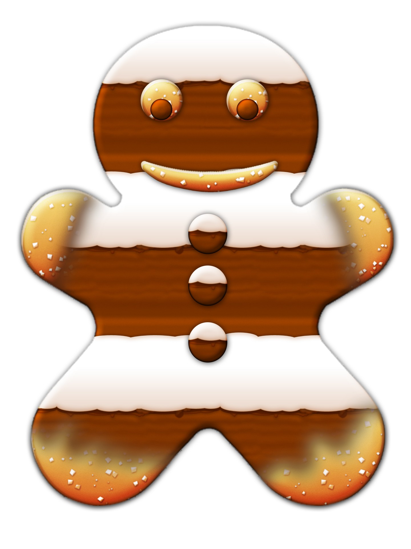 Chocolate and frosting Gingerbread Cookie Man