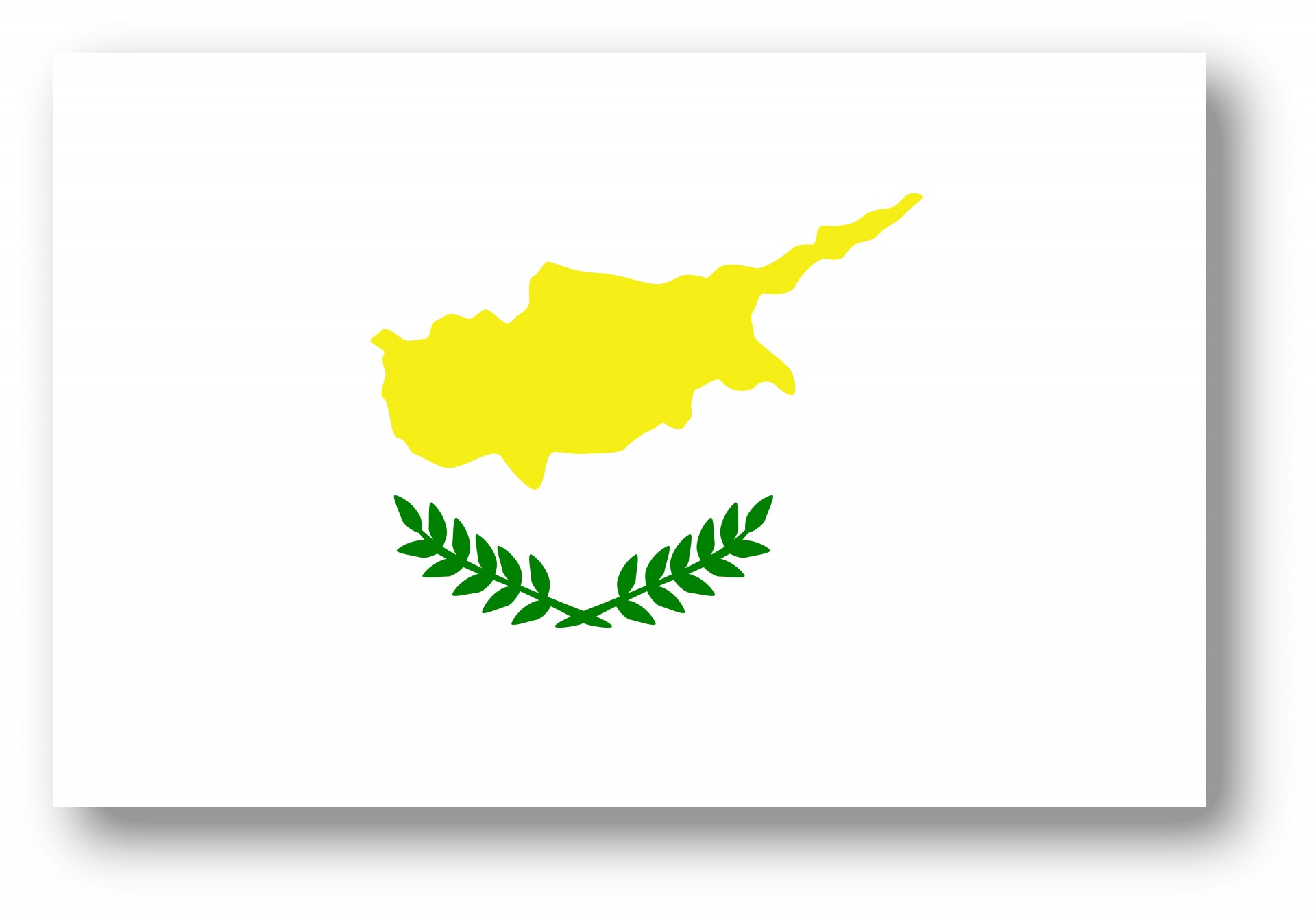 An illustration of Cyprus Flag isolated on white background