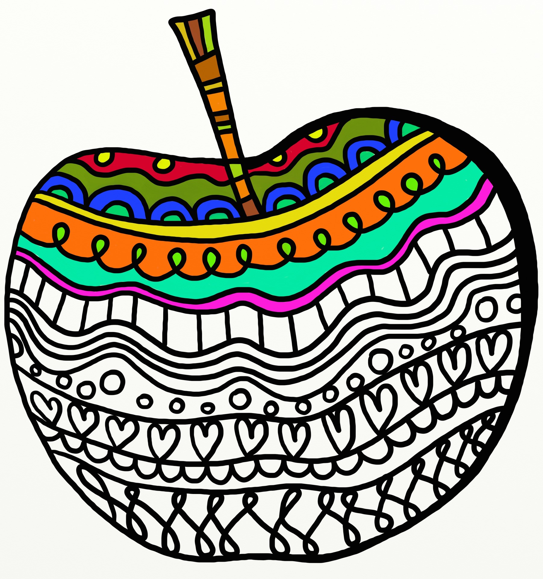 Folk Art Apple