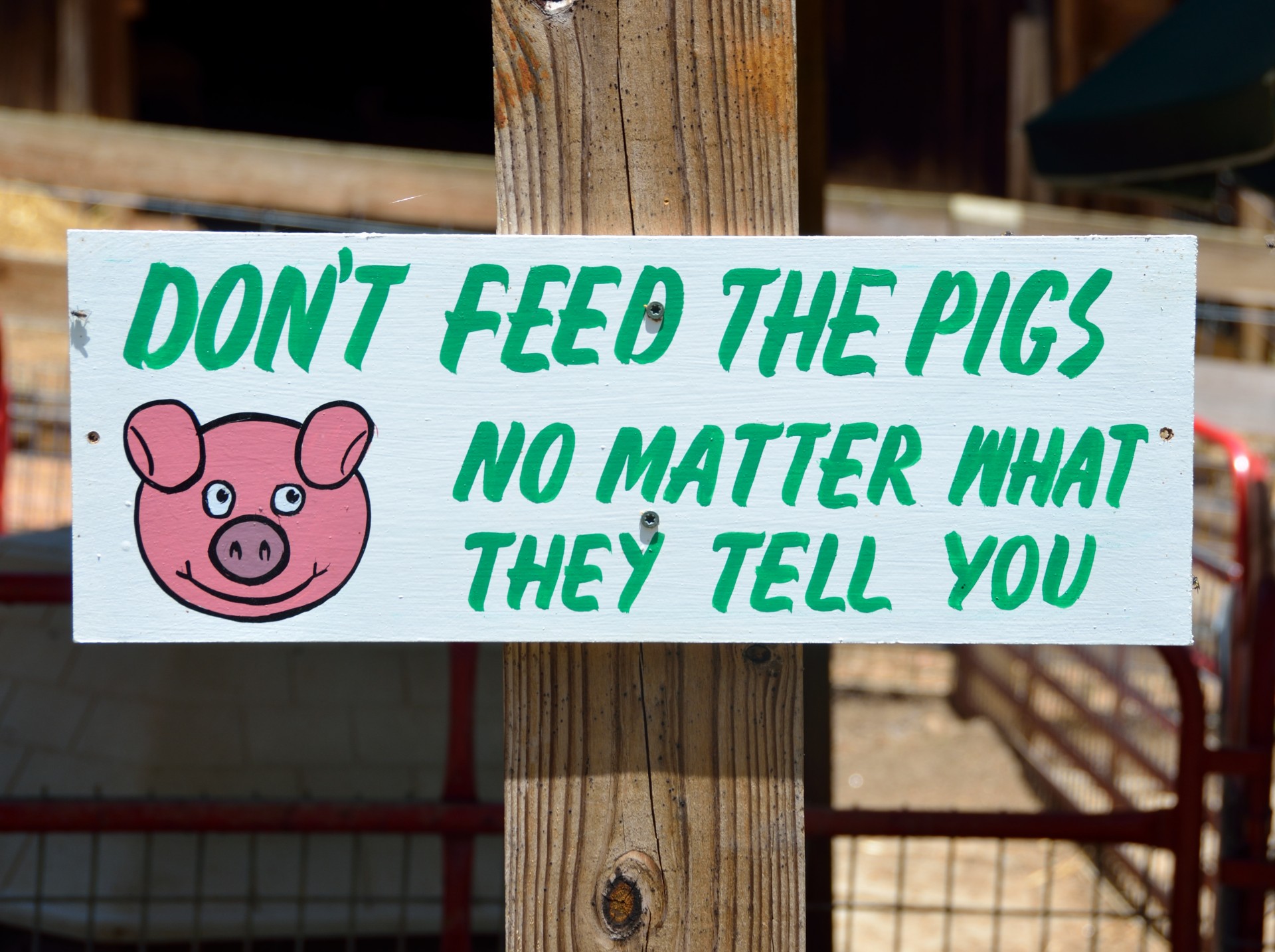 Funny Sign At Petting Zoo
